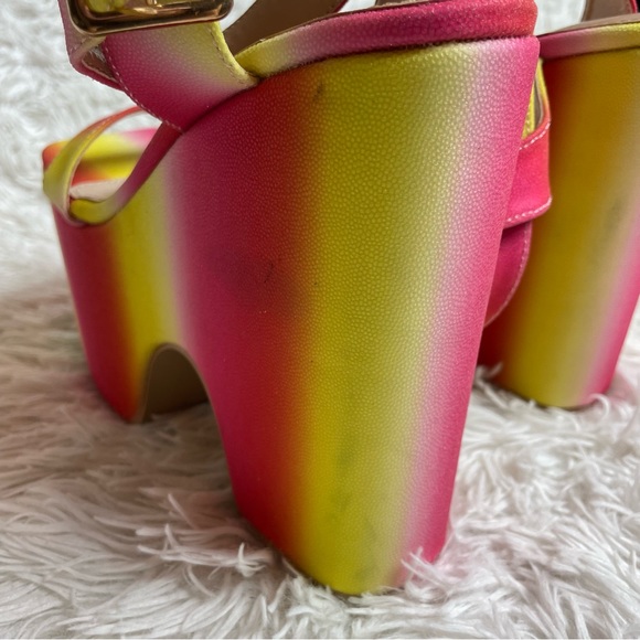 Ariyah Platform Heels Wedges Lemon Drop by Privileged Dolls Kill Ombré - Picture 15 of 16
